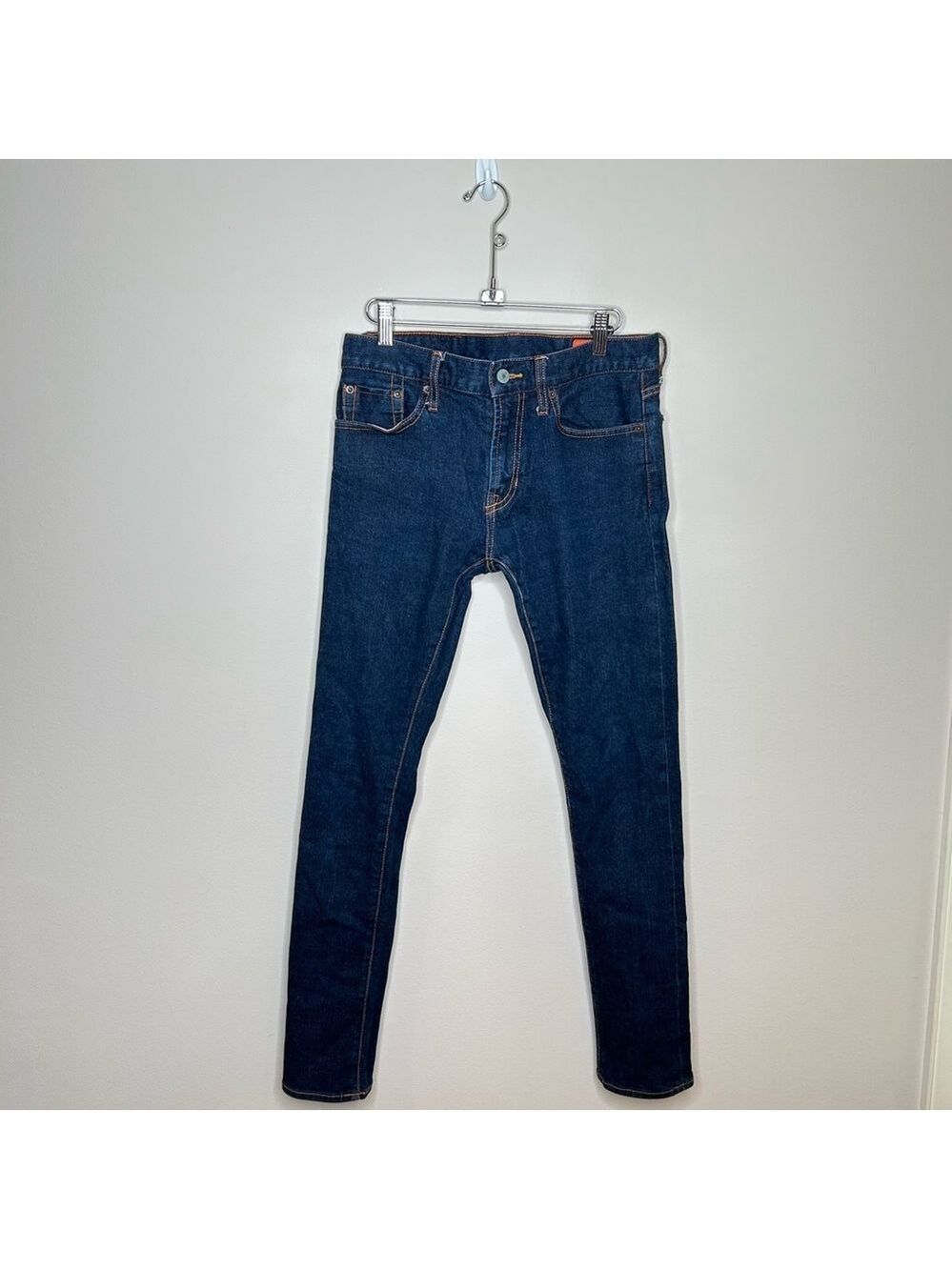 Jean Shop Raw Denim Jeans Kip in Raw Indigo Cut 1107 Orange Line  Size 31 Medium